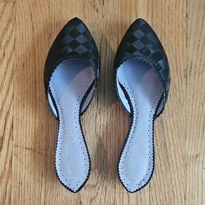 Irregular Choice Kitten Heel Black Mules